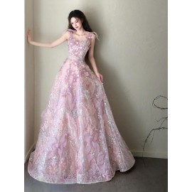 Beautiful engagement dress 2026 new high-end sequin dinner student day coming-of-age ceremony host dress