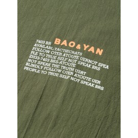 Men Breathable Letter Print Solid Color Crew Neck Loose Short Sleeve T-Shirts