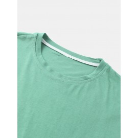 Mens Casual Dinasour Cartoon Letter Print Short Sleeve T-Shirts